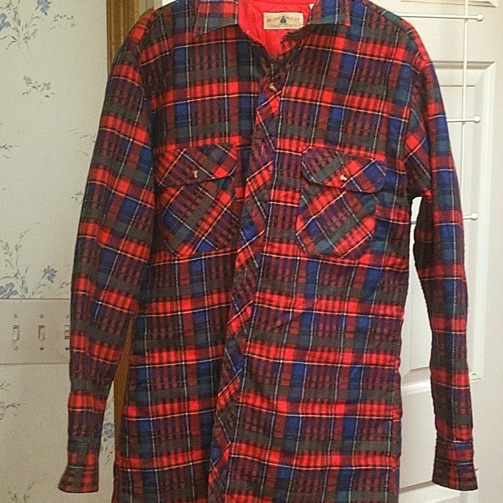 Mens quilted flannel jacket